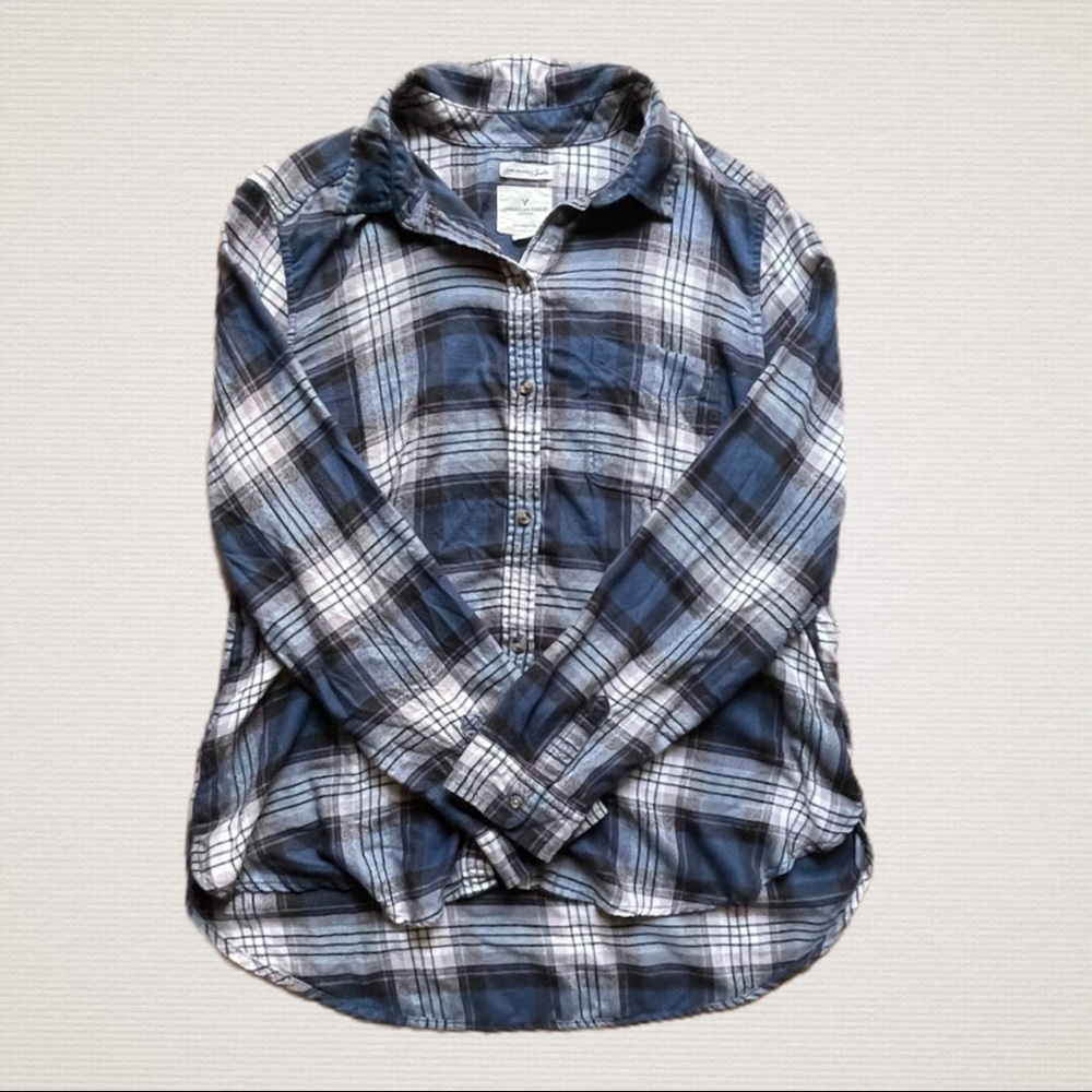 ✨ Navy Blue American Eagle Flannel✨